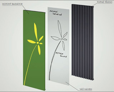 designové koupelnové radiátory s motivy