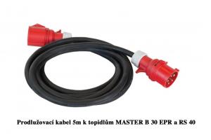 Prodlužovací kabel 5m k topidlům Master B 30 EPR / RS 40